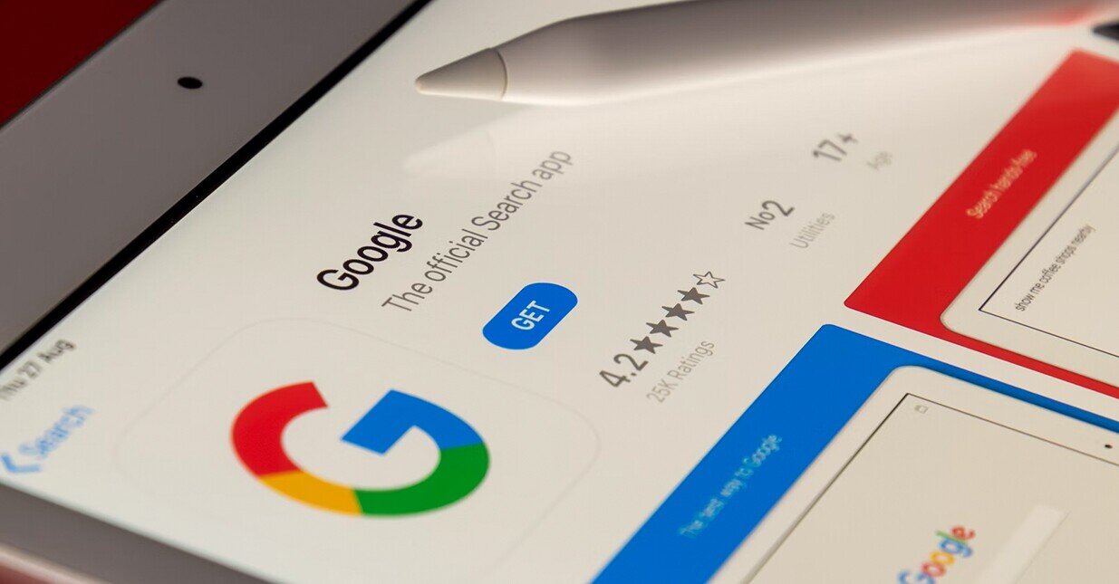 Download da app Google num tablet